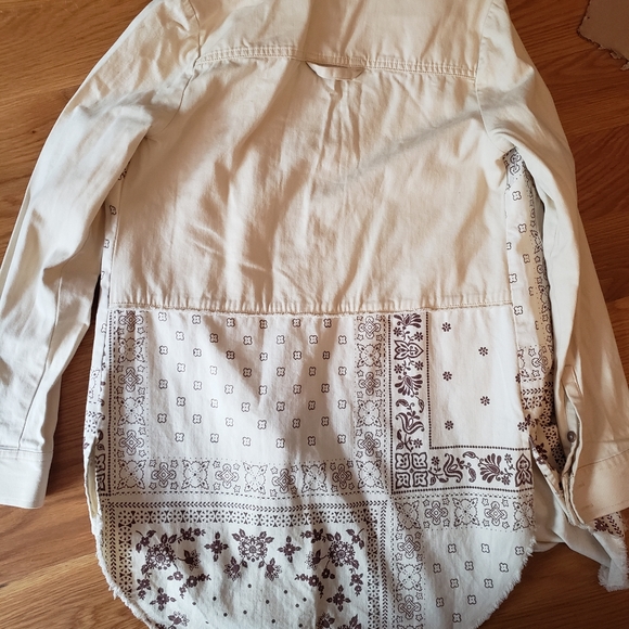 Free people bandana print shirt jacket XS - Picture 4 of 7